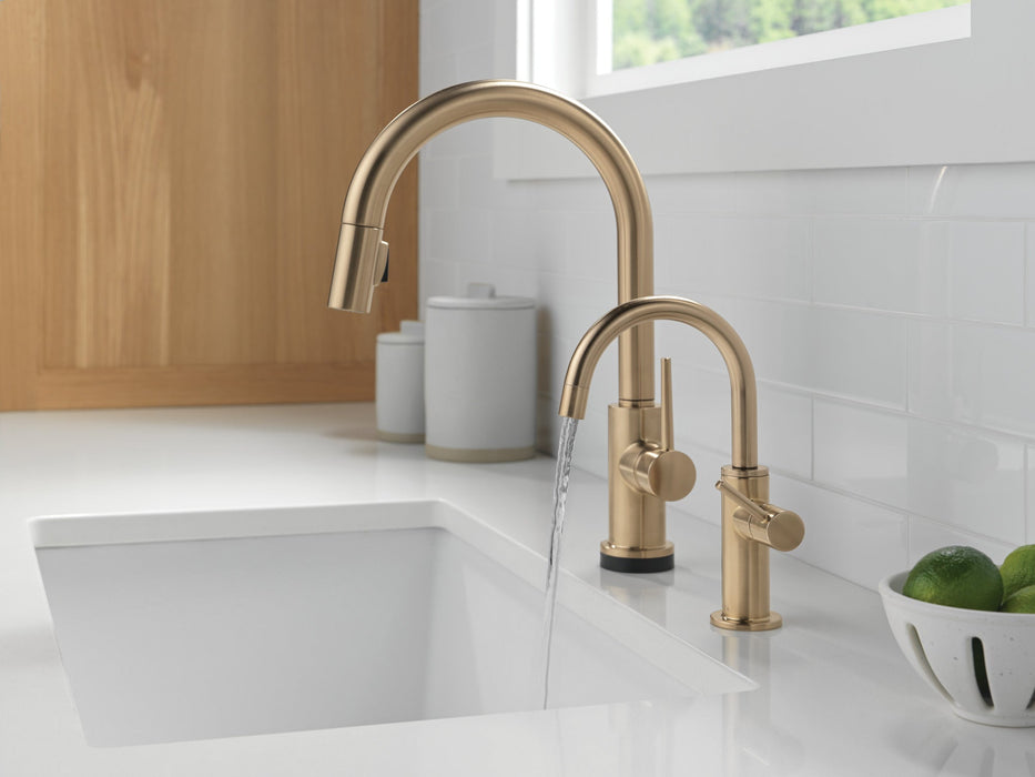 Delta 1930 Contemporary Round Beverage Faucet, champagne bronze - view 2