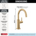 Delta 1930 Contemporary Round Beverage Faucet, champagne bronze - view 5