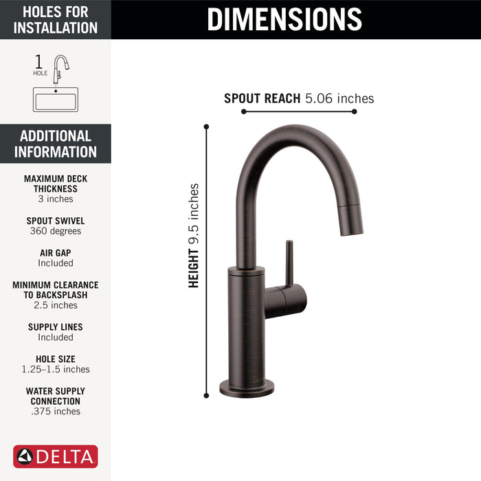 Delta 1930 Contemporary Round Beverage Faucet