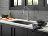 Delta Emmeline 9182 Single Handle Pull-Down Kitchen Faucet, lumicoat arctic stainless - view 3