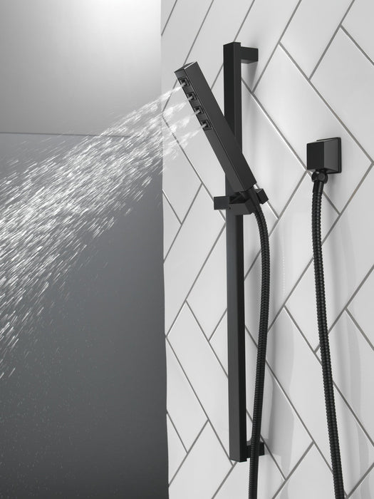 Delta Universal Showering Components 51567 H2OKINETIC Single-Setting Slide Bar Hand Shower, matte black - view 4
