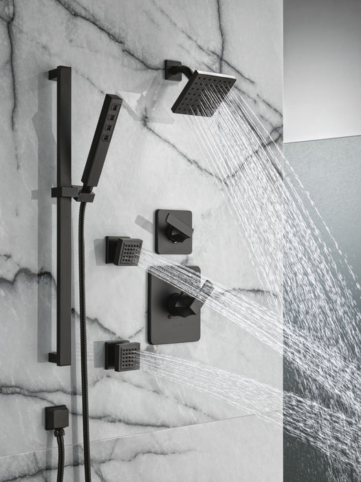 Delta Universal Showering Components 51567 H2OKINETIC Single-Setting Slide Bar Hand Shower, matte black - view 5