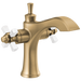Delta Dorval 857 Two Handle Single Hole Monoblock Bathroom Faucet, champagne bronze porcelain