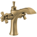 Delta Dorval 857 Two Handle Single Hole Monoblock Bathroom Faucet, champagne bronze