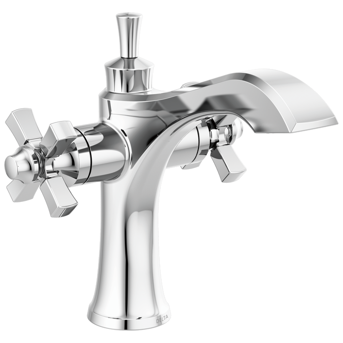 Delta Dorval 857 Two Handle Single Hole Monoblock Bathroom Faucet, chrome