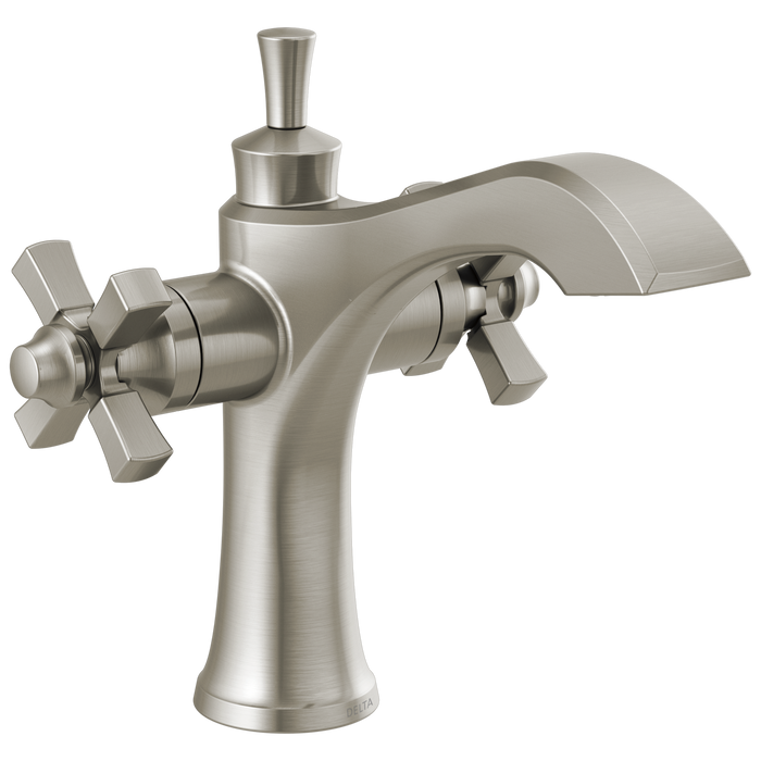 Delta Dorval 857 Two Handle Single Hole Monoblock Bathroom Faucet, stainless