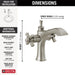 Delta Dorval 857 Two Handle Single Hole Monoblock Bathroom Faucet, stainless - view 2