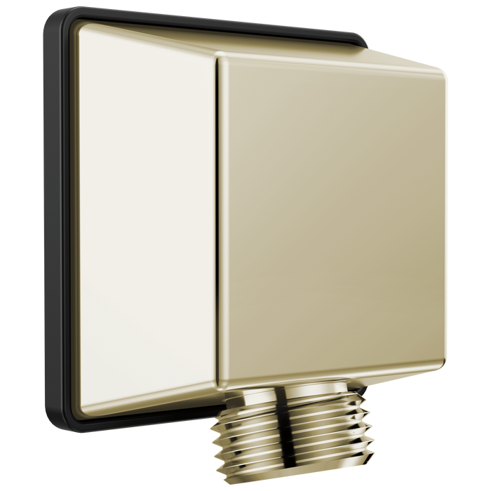 Delta Universal Showering Components 50570 Square Wall Elbow for Hand Shower, lumicoat polished nickel