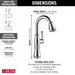 Delta Cassidy 9997 Single Handle Pull-Down Bar/Prep Faucet, lumicoat arctic stainless - view 3