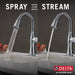 Delta Cassidy 9997 Single Handle Pull-Down Bar/Prep Faucet, lumicoat arctic stainless - view 4