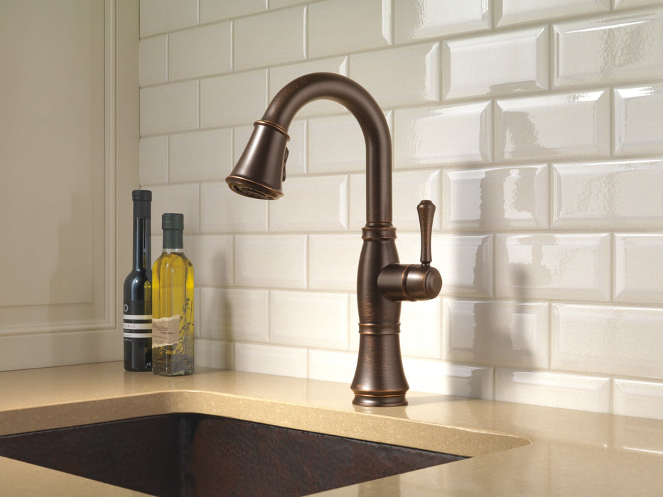 Delta Cassidy 9997 Single Handle Pull-Down Bar/Prep Faucet, venetian bronze - view 3