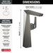 Delta Trillian 743 Single Handle Vessel Bathroom Faucet, lumicoat black stainless - view 4