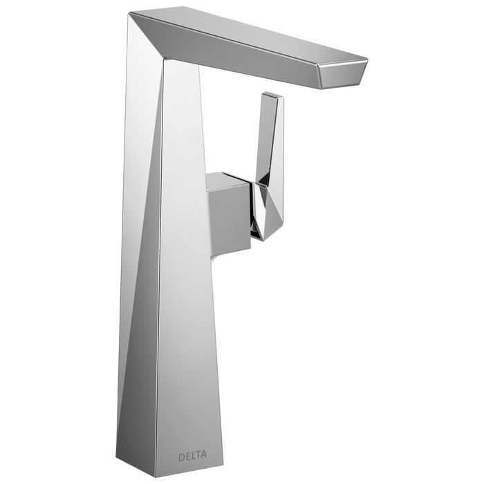 Delta Trillian 743 Single Handle Vessel Bathroom Faucet, lumicoat chrome