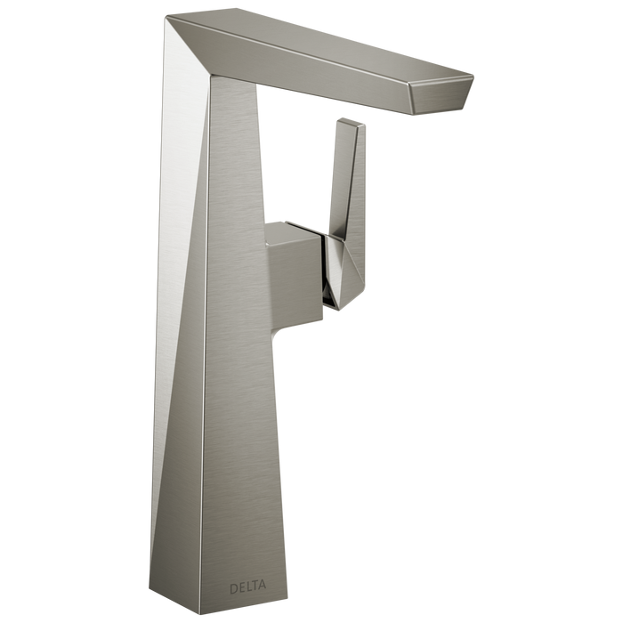 Delta Trillian 743 Single Handle Vessel Bathroom Faucet, lumicoat stainless