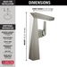 Delta Trillian 743 Single Handle Vessel Bathroom Faucet, lumicoat stainless - view 4