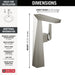 Delta Trillian 743 Single Handle Vessel Bathroom Faucet, lumicoat stainless - view 5