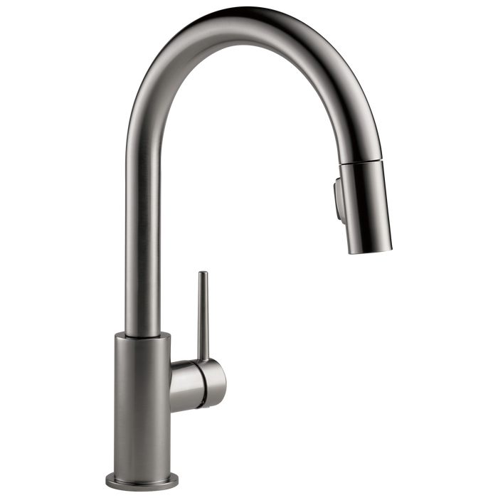 Delta Trinsic 9159 Single Handle Pull-Down Kitchen Limited Swivel, black stainless
