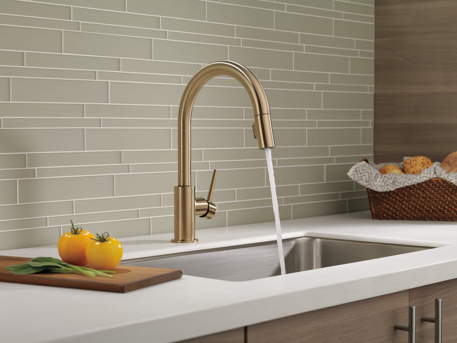 Delta Trinsic 9159 Single Handle Pull-Down Kitchen Limited Swivel, champagne bronze - view 2
