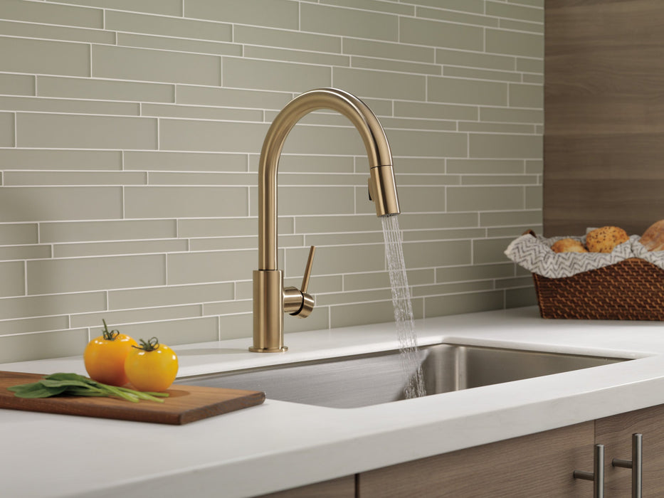 Delta Trinsic 9159 Single Handle Pull-Down Kitchen Limited Swivel, champagne bronze - view 3