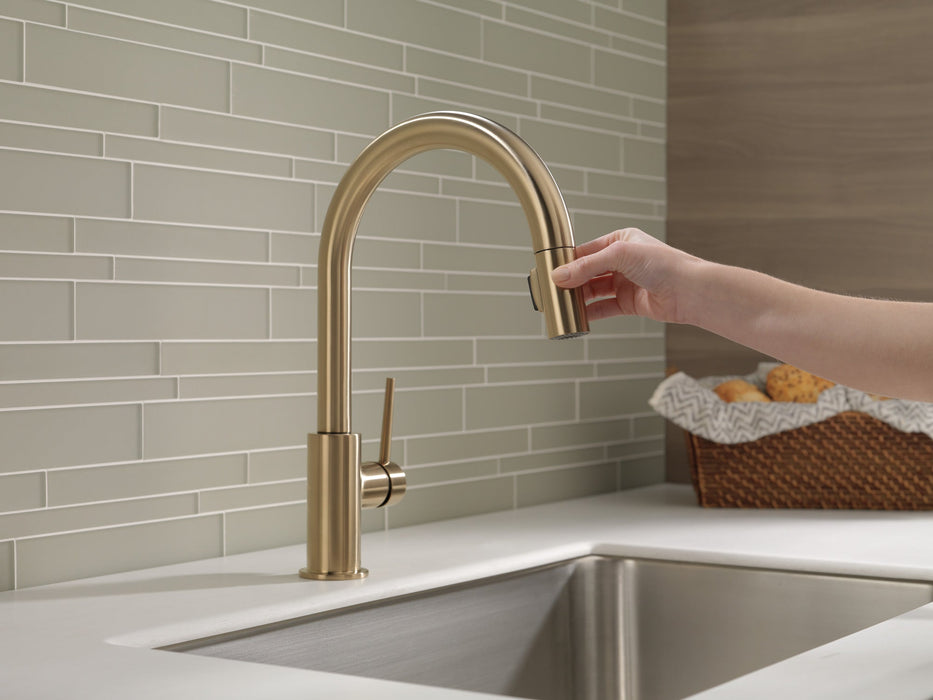 Delta Trinsic 9159 Single Handle Pull-Down Kitchen Limited Swivel, champagne bronze - view 4