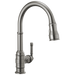 Delta Broderick 9190 Single Handle Pull-Down Kitchen Faucet, black stainless