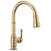 Delta Broderick 9190 Single Handle Pull-Down Kitchen Faucet, champagne bronze