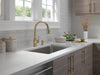 Delta Broderick 9190 Single Handle Pull-Down Kitchen Faucet, champagne bronze - view 5