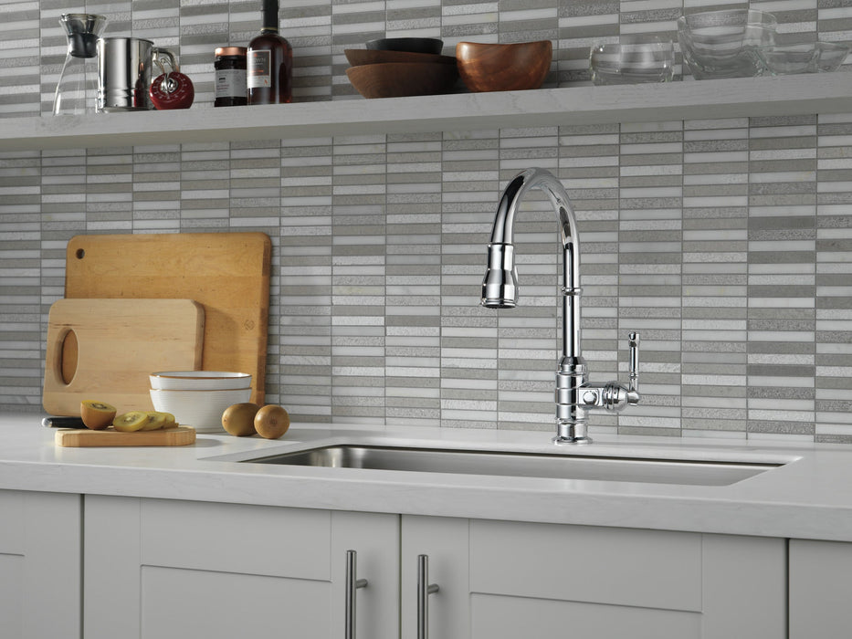 Delta Broderick 9190 Single Handle Pull-Down Kitchen Faucet, chrome - view 5