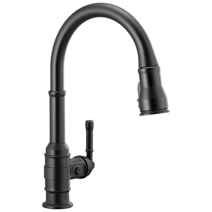 Delta Broderick 9190 Single Handle Pull-Down Kitchen Faucet, matte black