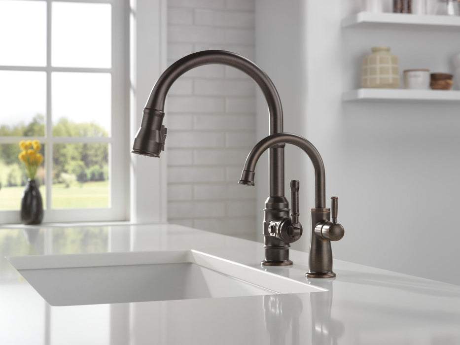 Delta Broderick 9190 Single Handle Pull-Down Kitchen Faucet, venetian bronze - view 4