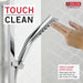 Delta Universal Showering Components 51799 H2OKINETIC 3-Setting Slide Bar Hand Shower, chrome - view 3