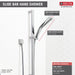 Delta Universal Showering Components 51799 H2OKINETIC 3-Setting Slide Bar Hand Shower, chrome - view 4
