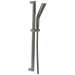 Delta Universal Showering Components 51799 H2OKINETIC 3-Setting Slide Bar Hand Shower, lumicoat black stainless