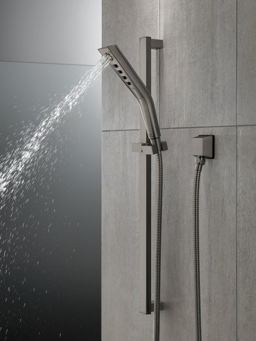 Delta Universal Showering Components 51799 H2OKINETIC 3-Setting Slide Bar Hand Shower, lumicoat black stainless - view 5