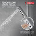 Delta Universal Showering Components 51799 H2OKINETIC 3-Setting Slide Bar Hand Shower, lumicoat chrome - view 4