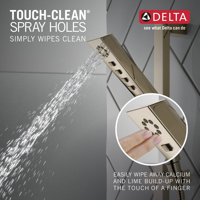 Delta Universal Showering Components 51799 H2OKINETIC 3-Setting Slide Bar Hand Shower, lumicoat polished nickel - view 4