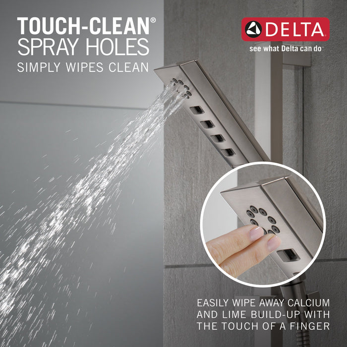 Delta Universal Showering Components 51799 H2OKINETIC 3-Setting Slide Bar Hand Shower, lumicoat stainless - view 3
