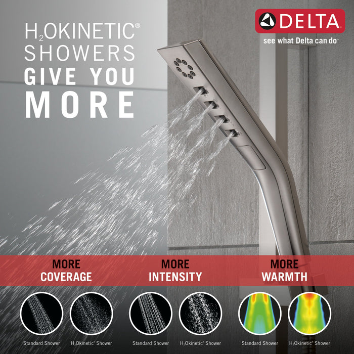 Delta Universal Showering Components 51799 H2OKINETIC 3-Setting Slide Bar Hand Shower