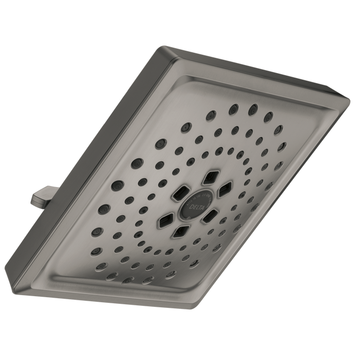 Delta Universal Showering Components 52684 H2OKINETIC 3-Setting Raincan Shower Head, lumicoat black stainless