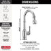 Delta Broderick 9990 Single Handle Pull-Down Bar/Prep Faucet, chrome - view 3