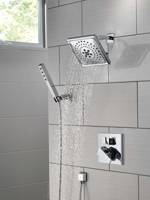 Delta Universal Showering Components 55567 H2OKINETIC Single-Setting Adjustable Wall Mount Hand Shower, lumicoat chrome -...