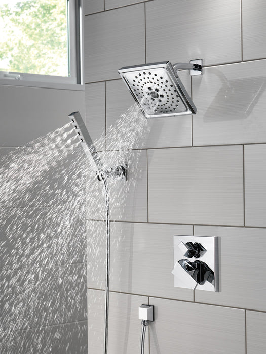Delta Universal Showering Components 55567 H2OKINETIC Single-Setting Adjustable Wall Mount Hand Shower, lumicoat chrome -...