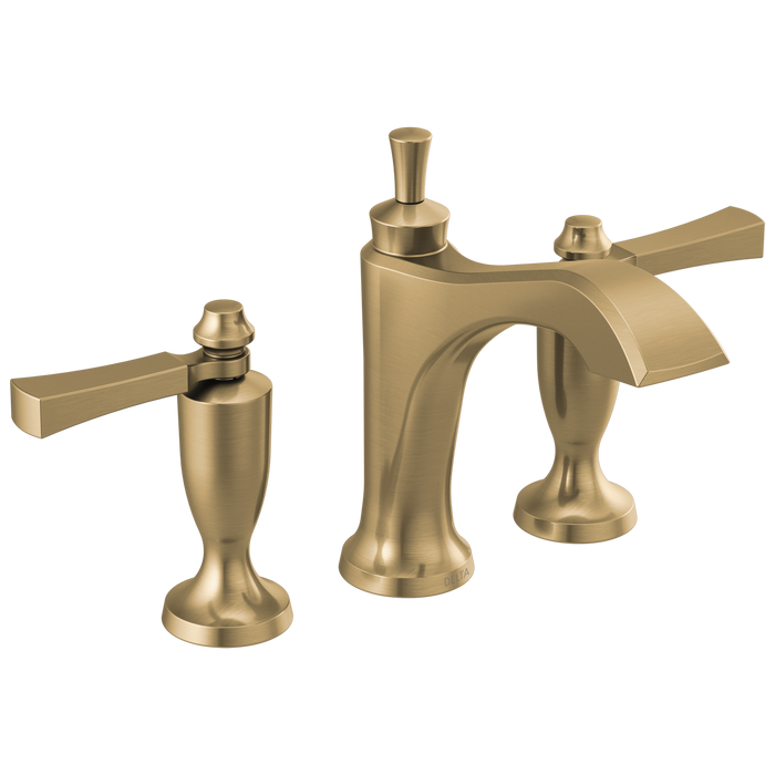 Delta Dorval 3556 Two Handle Widespread Bathroom Faucet, champagne bronze
