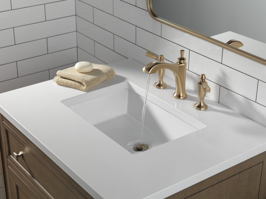 Delta Dorval 3556 Two Handle Widespread Bathroom Faucet, champagne bronze - view 2