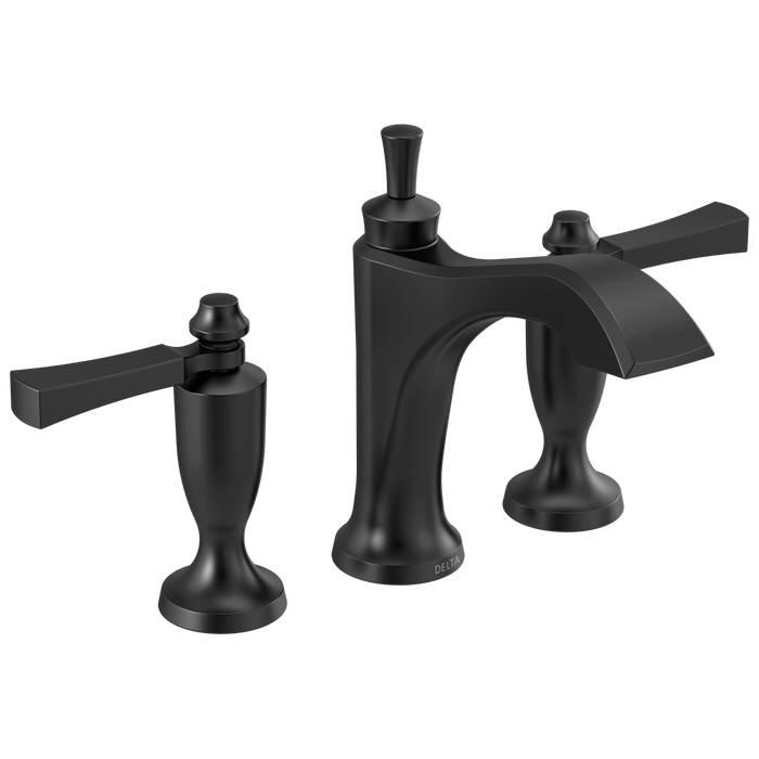 Delta Dorval 3556 Two Handle Widespread Bathroom Faucet, matte black
