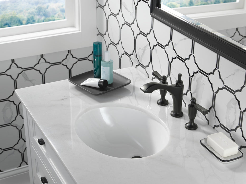 Delta Dorval 3556 Two Handle Widespread Bathroom Faucet, matte black - view 2