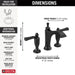 Delta Dorval 3556 Two Handle Widespread Bathroom Faucet, matte black - view 4