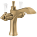 Delta Dorval 856 Two Handle Single Hole Monoblock Bathroom Faucet, champagne bronze porcelain