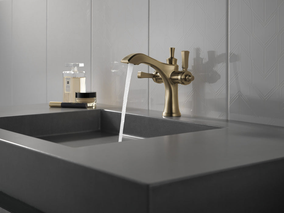 Delta Dorval 856 Two Handle Single Hole Monoblock Bathroom Faucet, champagne bronze - view 5