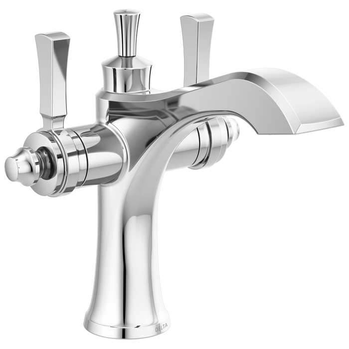 Delta Dorval 856 Two Handle Single Hole Monoblock Bathroom Faucet, chrome